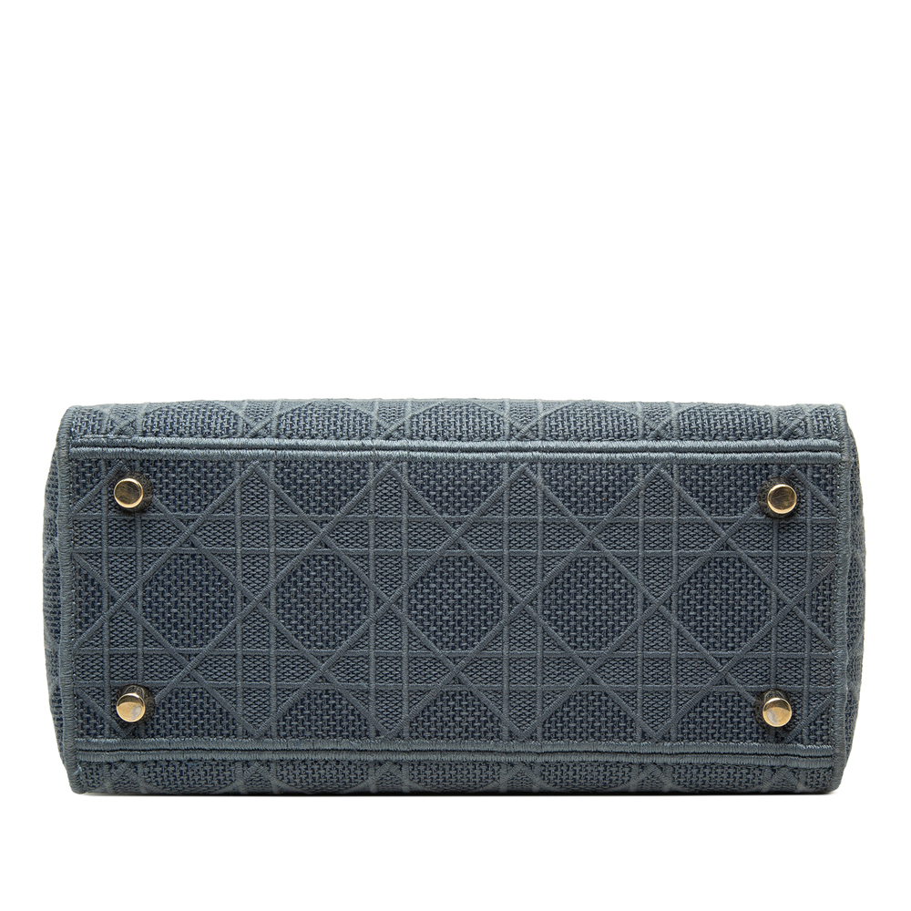Pre-Loved Dior Medium Embroidered Canvas Cannage Lady D Lite - Picture 3 of 6